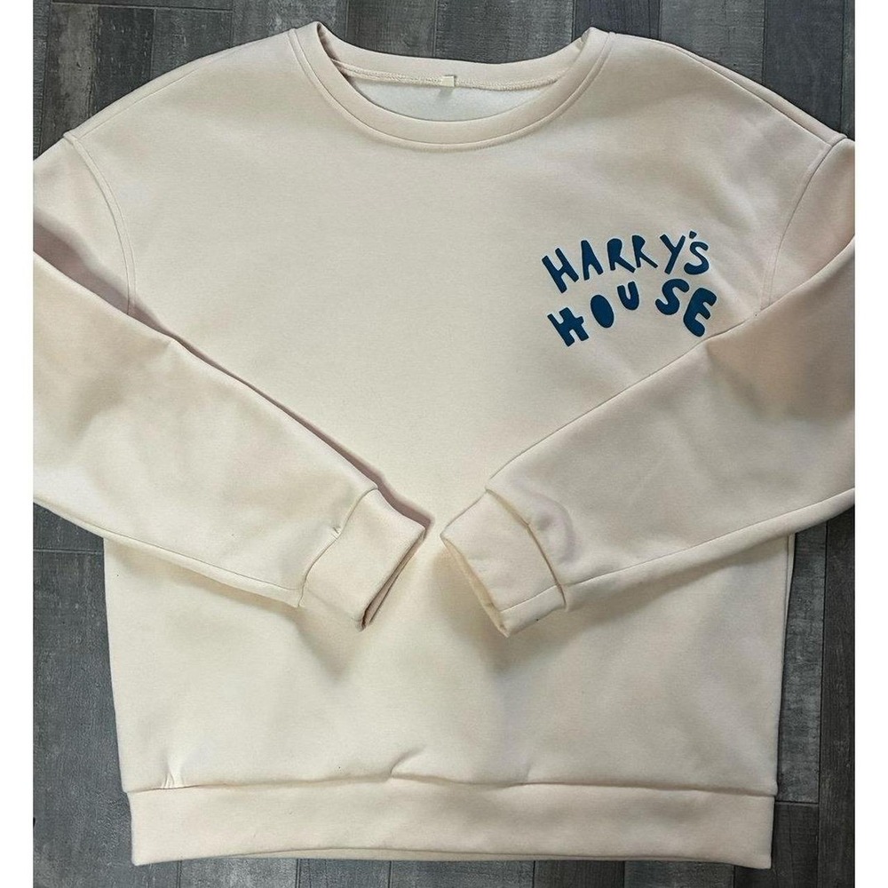 Etsy Harry's House‎ Cream Crewneck Sweatshirt Vinyl Print Size Large